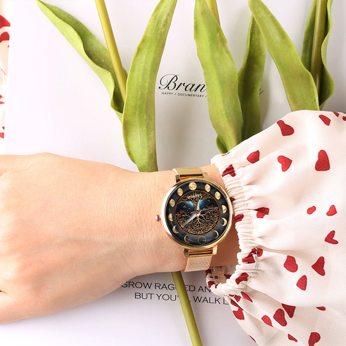 Moon Phase - Personalized Witch Women Hand Watch