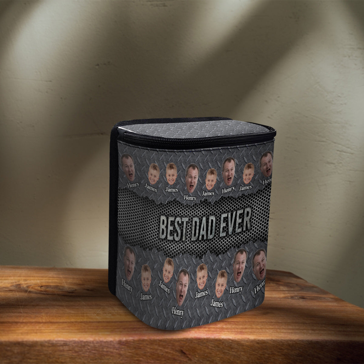 Best Dad Ever - Personalized Father Portable Car Trash Can/ Organizer