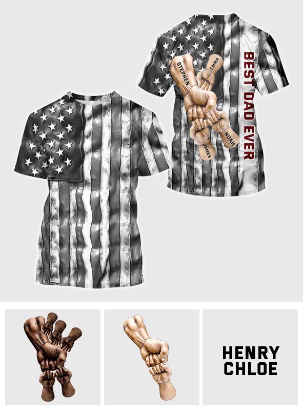 Best Dad Ever - Personalized Father All Over Shirt