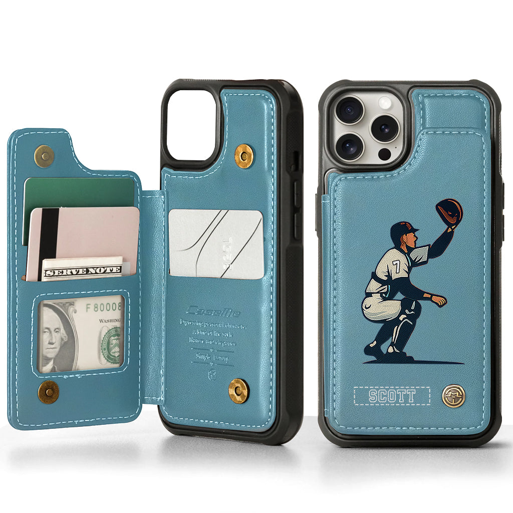 Tis Baseball Season - Personalized Baseball Wallet Phone Case