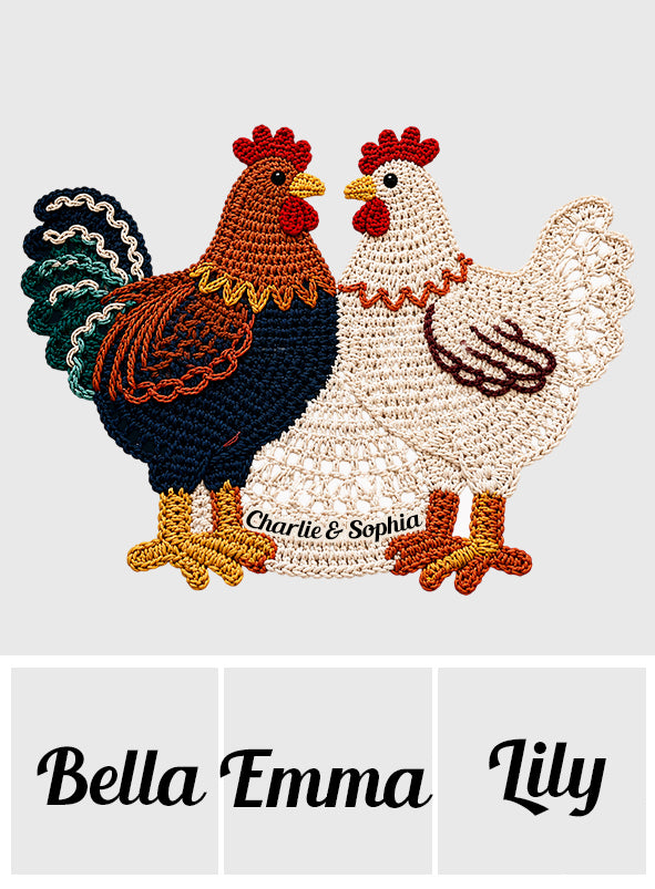 You & Me Couple Gift - Personalized Chicken Non-Slip Tufted Rug