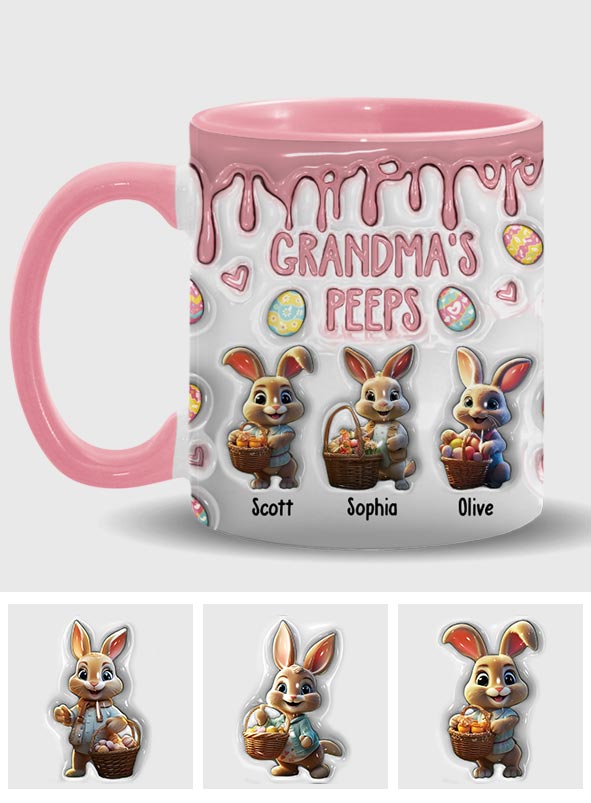 Grandma's Peeps - Personalized Grandma Accent Mug