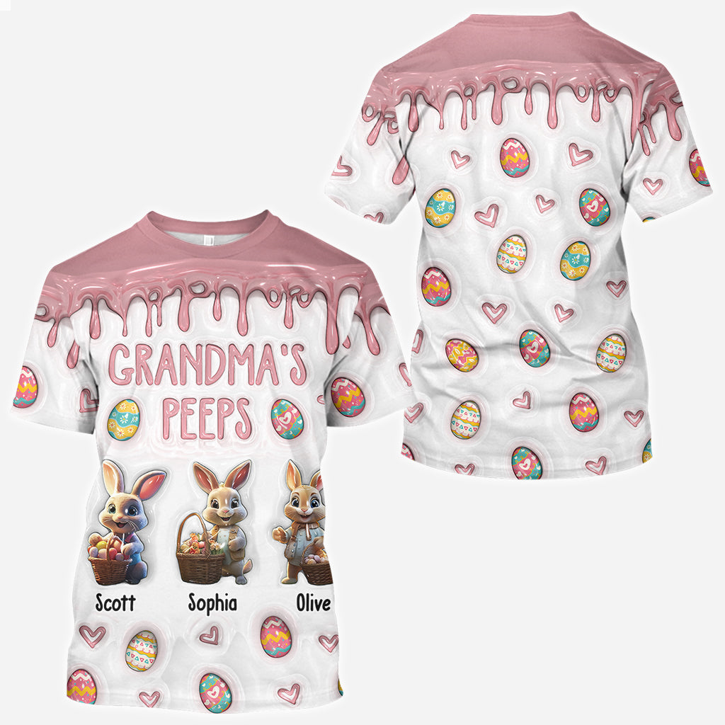 Grandma's Peeps - Personalized Grandma All Over Shirt