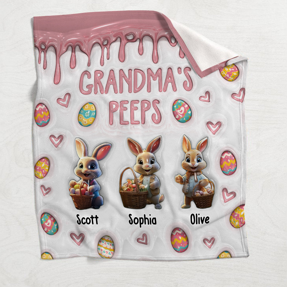 Grandma's Peeps - Personalized Grandma Blanket