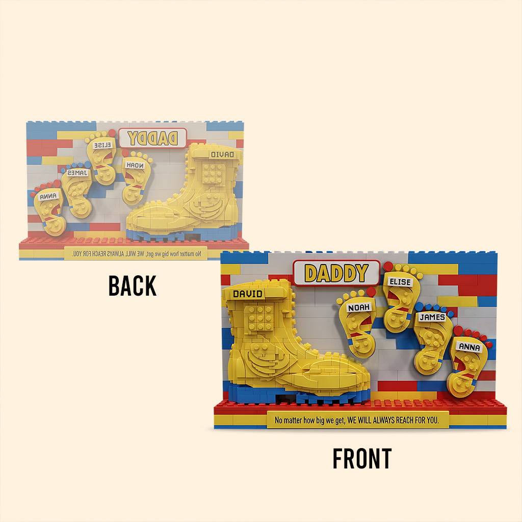 Daddy And Kids - Your Footsteps Led Our Way - Personalized Father Custom Shaped Acrylic Plaque