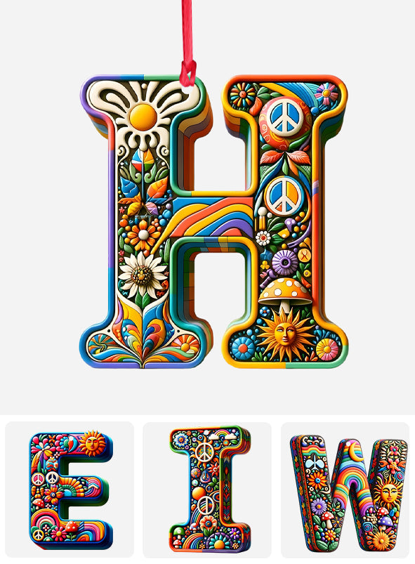 Magnifique lettre hippie - Ornement hippie personnalisé