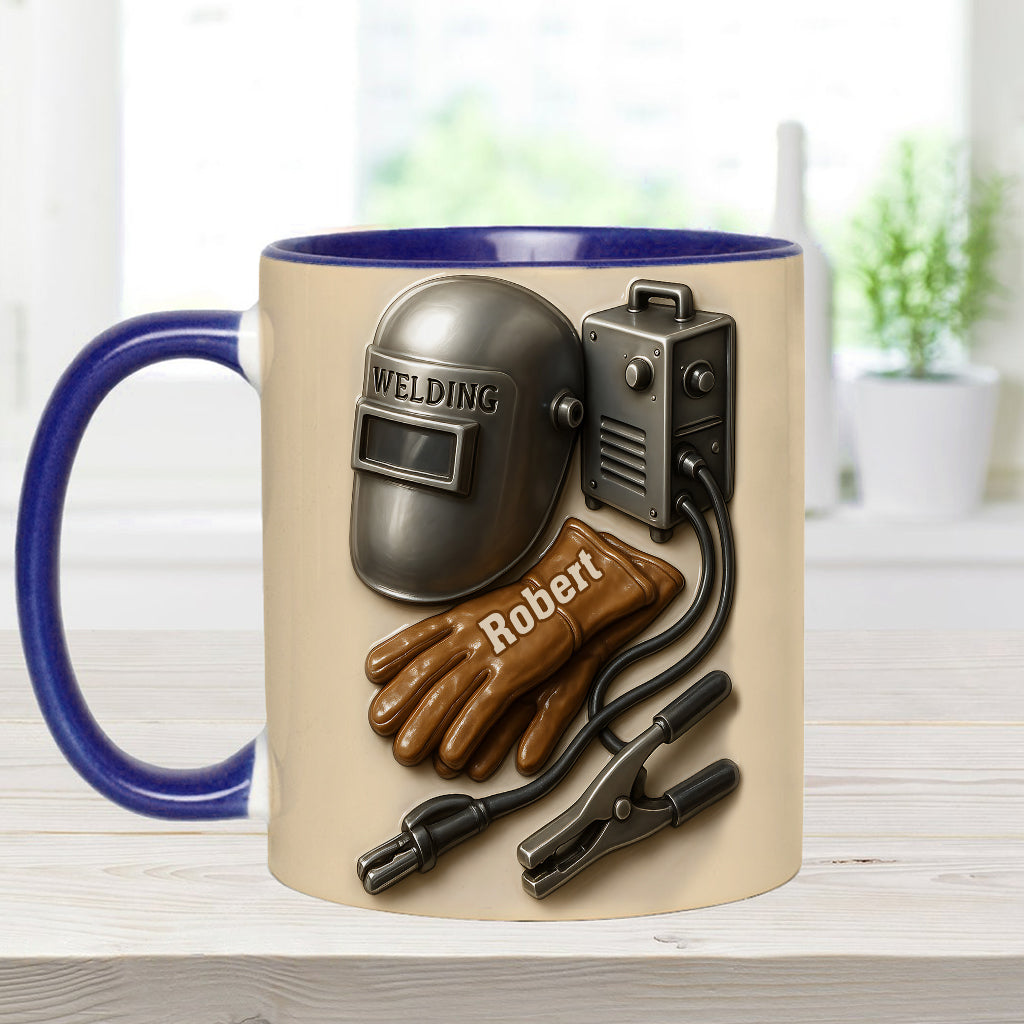 Welder Tools - Personalized Welder Accent Mug