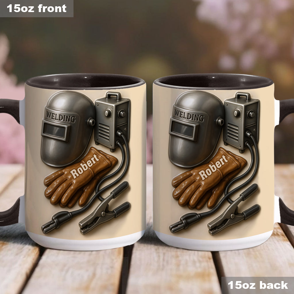 Welder Tools - Personalized Welder Accent Mug
