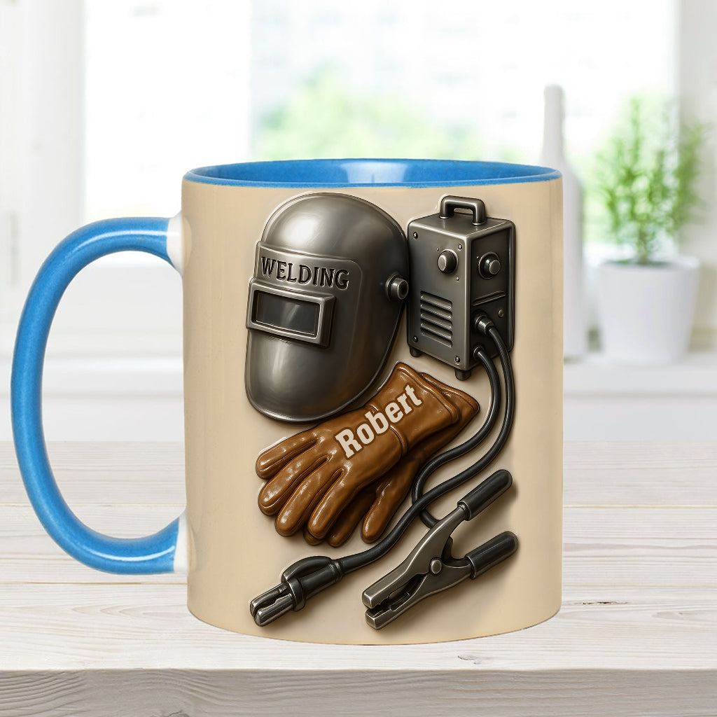 Welder Tools - Personalized Welder Accent Mug