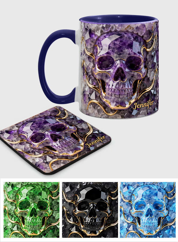 Wunderschöner Totenkopf – personalisierte Tasse mit Totenkopf-Akzent