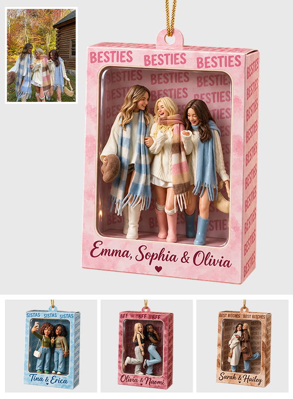 Beste Freundschaftsgeschenke - Personalisierte Acrylbox-Ornament