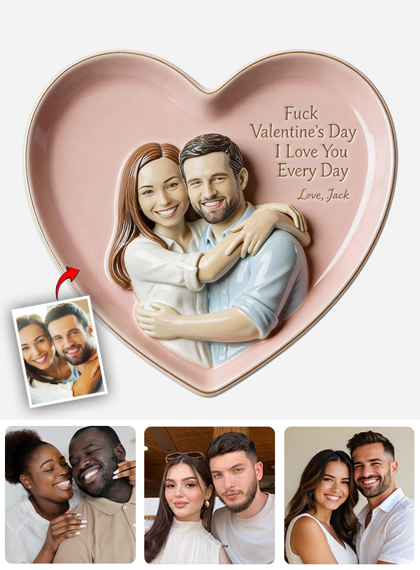 Plateau fourre-tout personnalisé pour couple, à partir de n'importe quelle photo