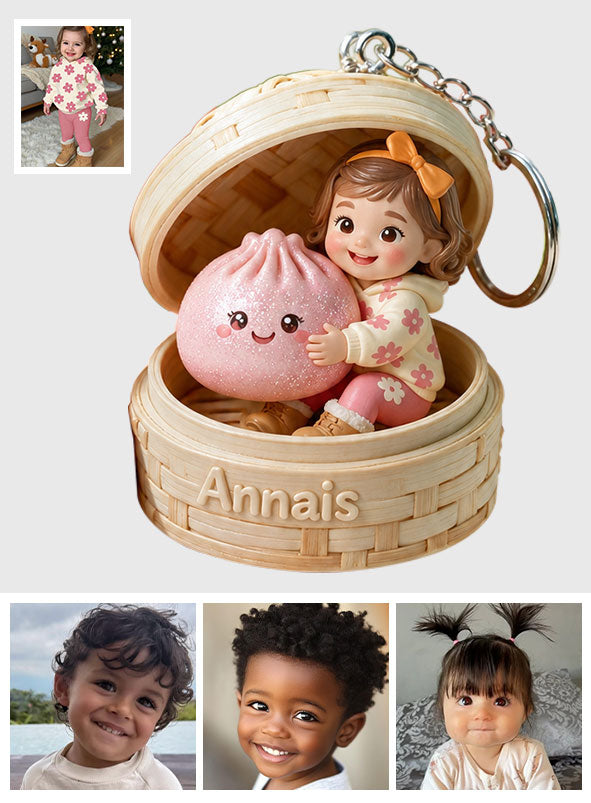 The Funny Mystery Dumpling For Kid - Personalized Kid Keychain