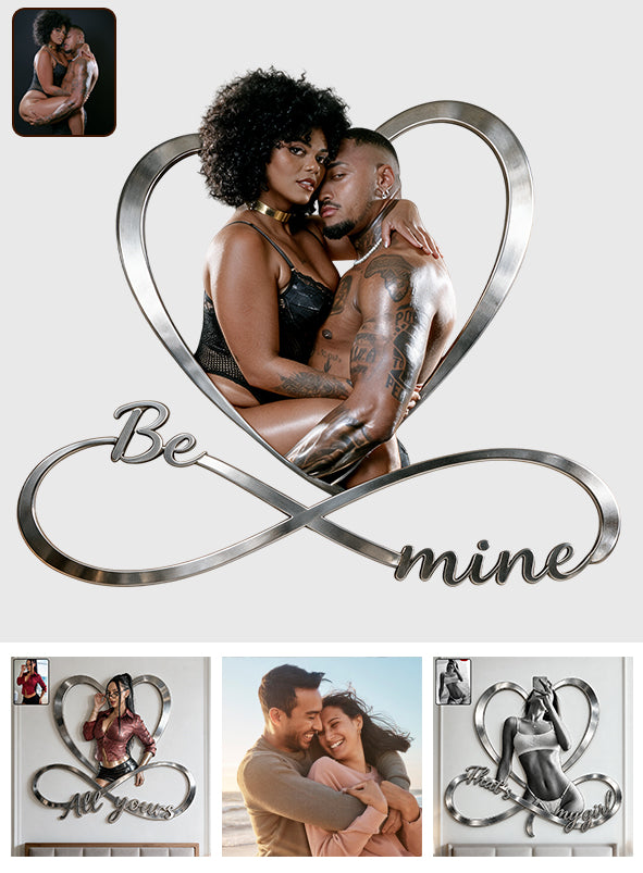 Spicy Love Heart Eternal - Personalized Spicy Couple 3D Printed Cut Metal Sign