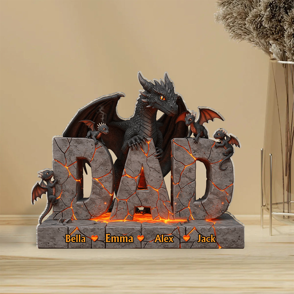 Best Dad Ever - Personalized Father Custom Shaped Acrylic Plaque