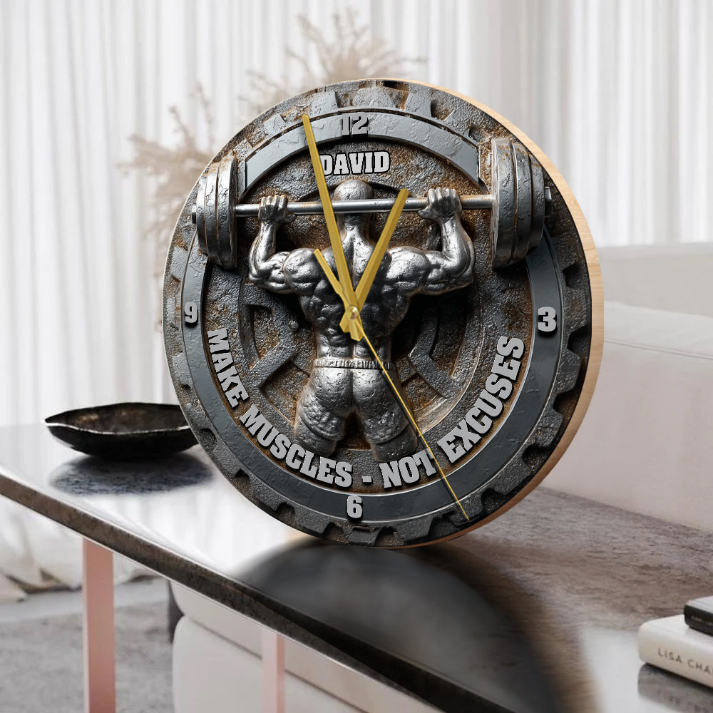 No Lift No Gift - Personalized Fitness Wall Clock