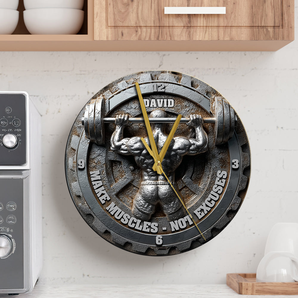 No Lift No Gift - Personalized Fitness Wall Clock