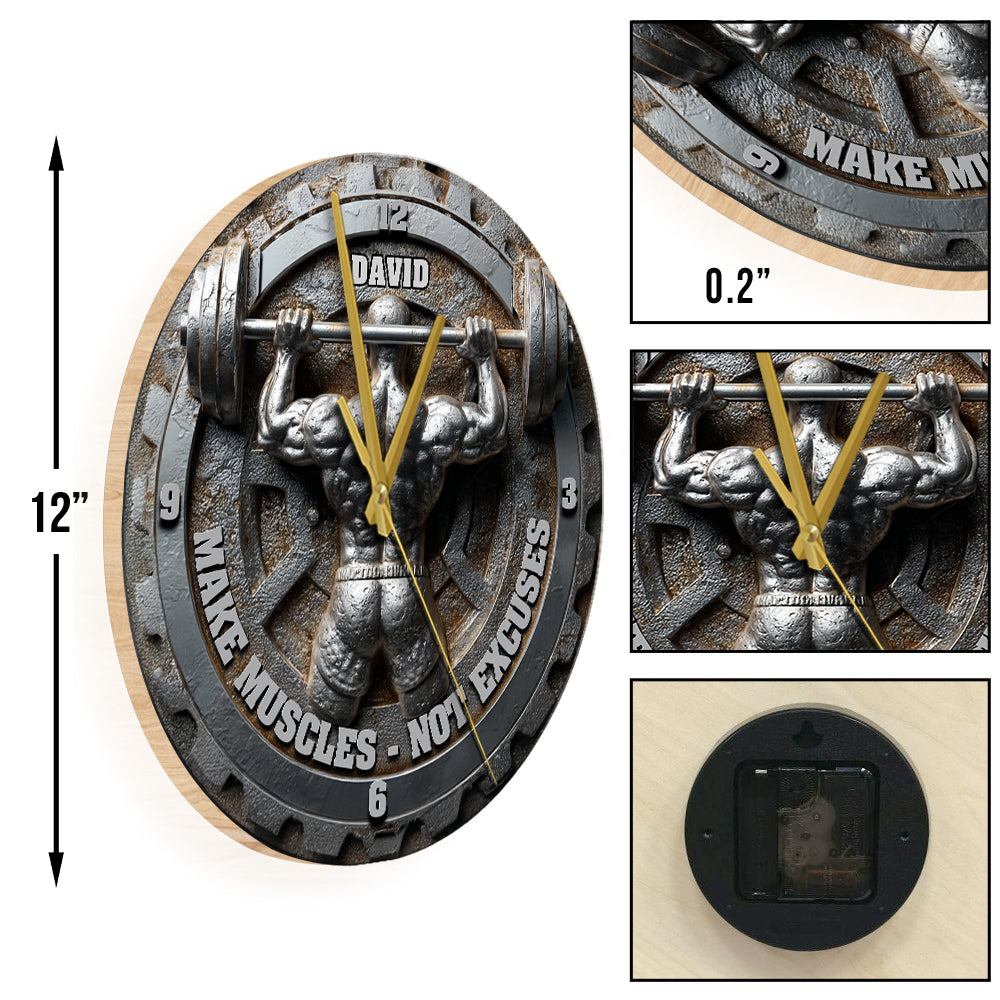 No Lift No Gift - Personalized Fitness Wall Clock