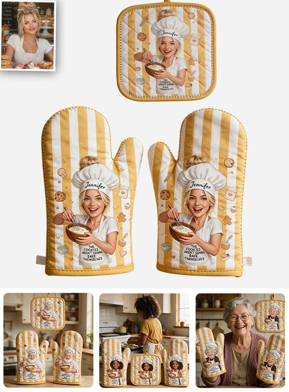 Kekse backen - Personalisierte Backhandschuhe & Topflappen Set