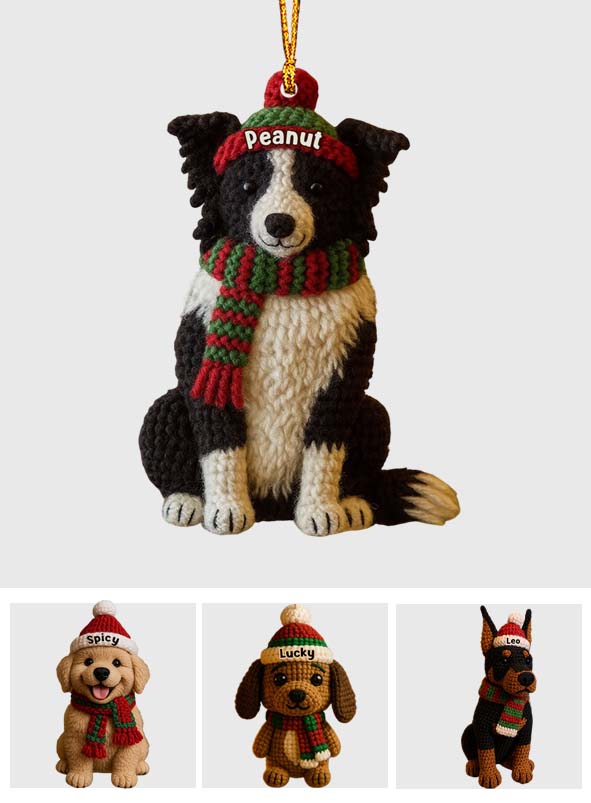 J'aime mon chien - Ornement personnalisé pour chien