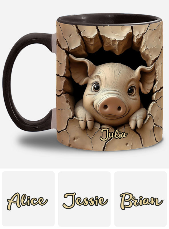 Mug personnalisé « Cochon mignon » pour les amoureux des cochons