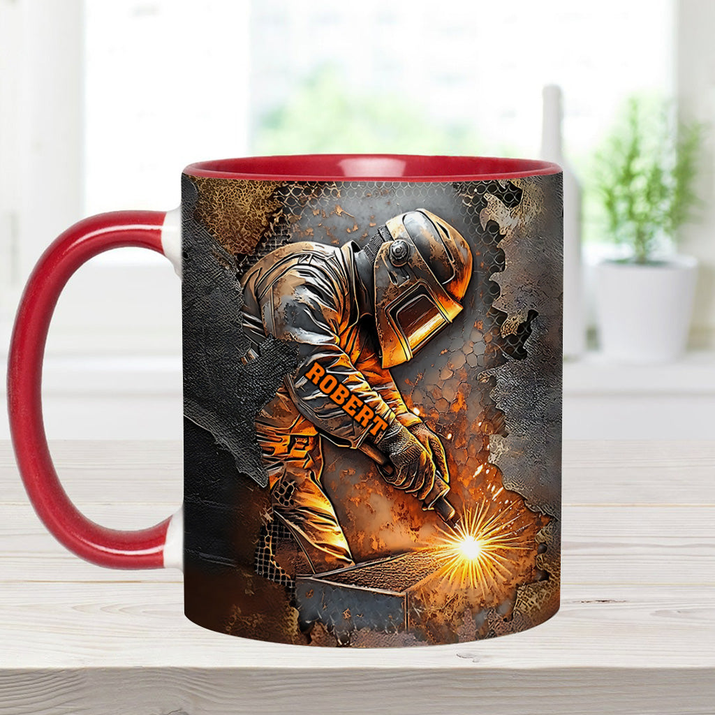 What A Wonderful Weld - Personalized Welder Accent Mug