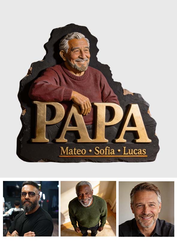 Papa Geschenk von Foto - Personalisierte Opa Acrylplakette