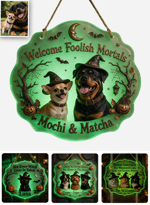 Happy Halloween - Personalized Dog Luminous Acrylic Sign