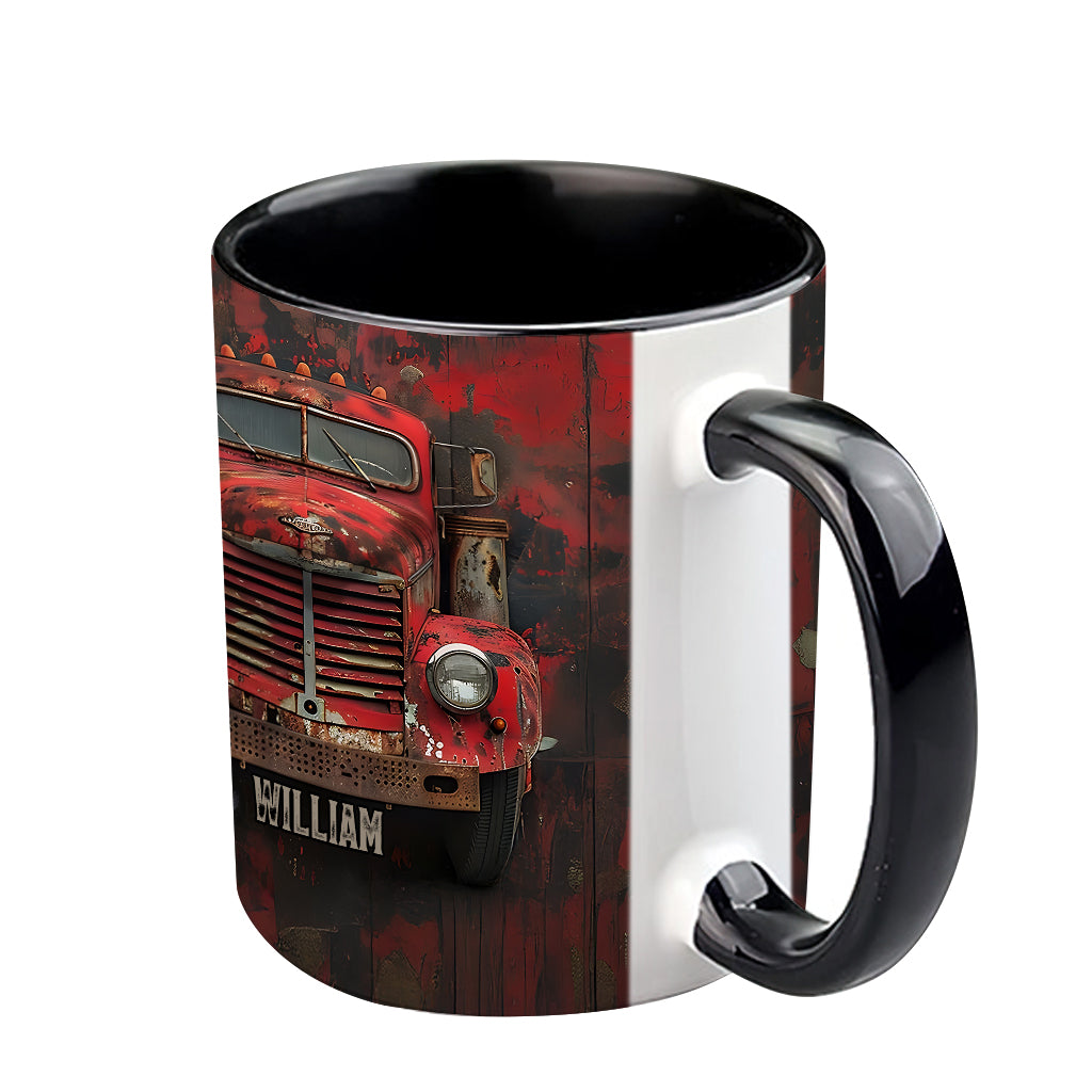 Red Truck - Personalized Trucker Accent Mug