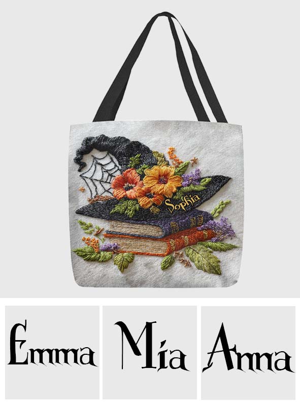 Beautiful Witch Hat - Personalized Witch Tote Bag