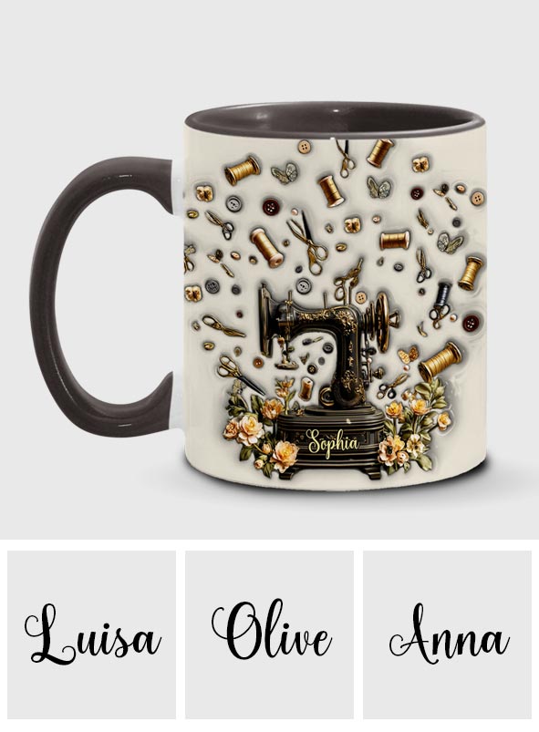 La couture, c'est ma thérapie - Mug personnalisé sur le thème de la couture