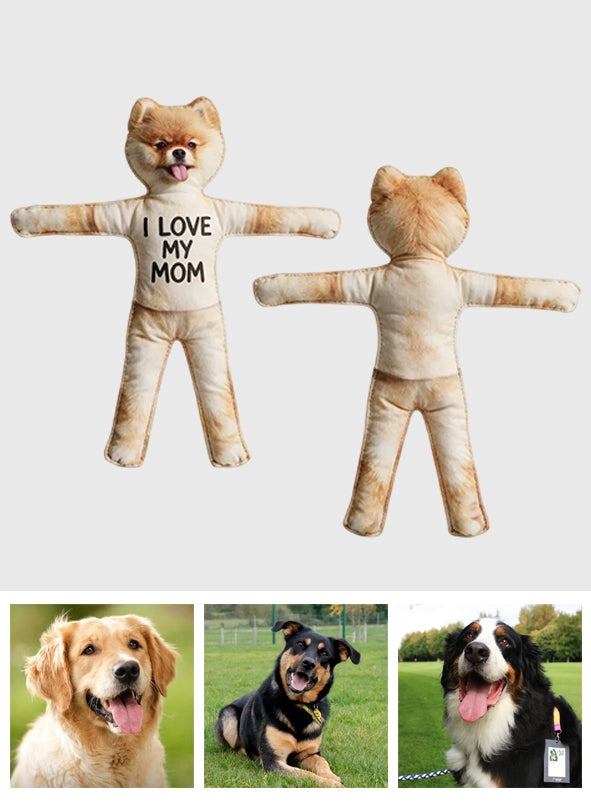 Funny Doll From Any Photo - Personalized Dog Posable Plush Doll