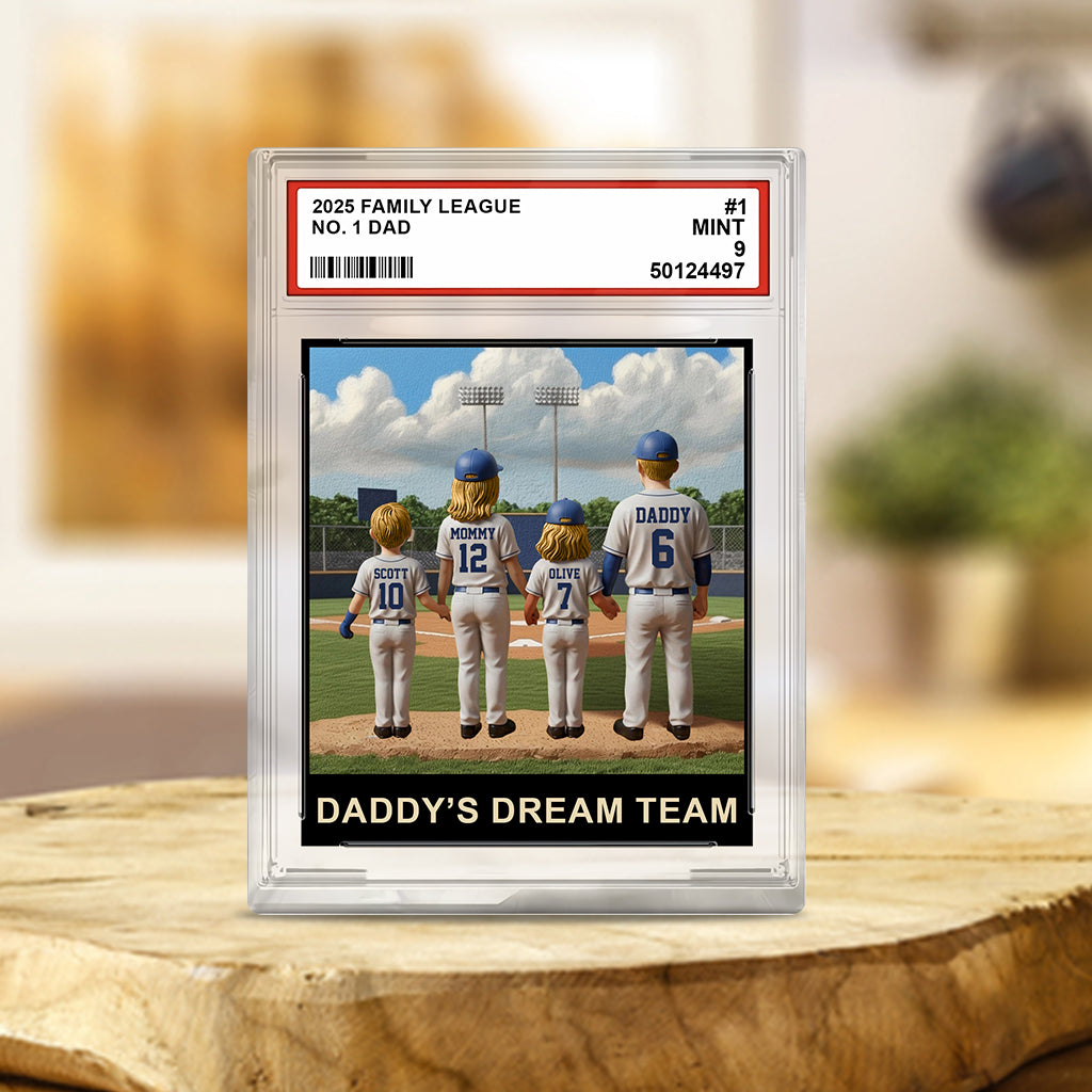 The Family League Card - Personalized Father Custom Shaped Acrylic Plaque