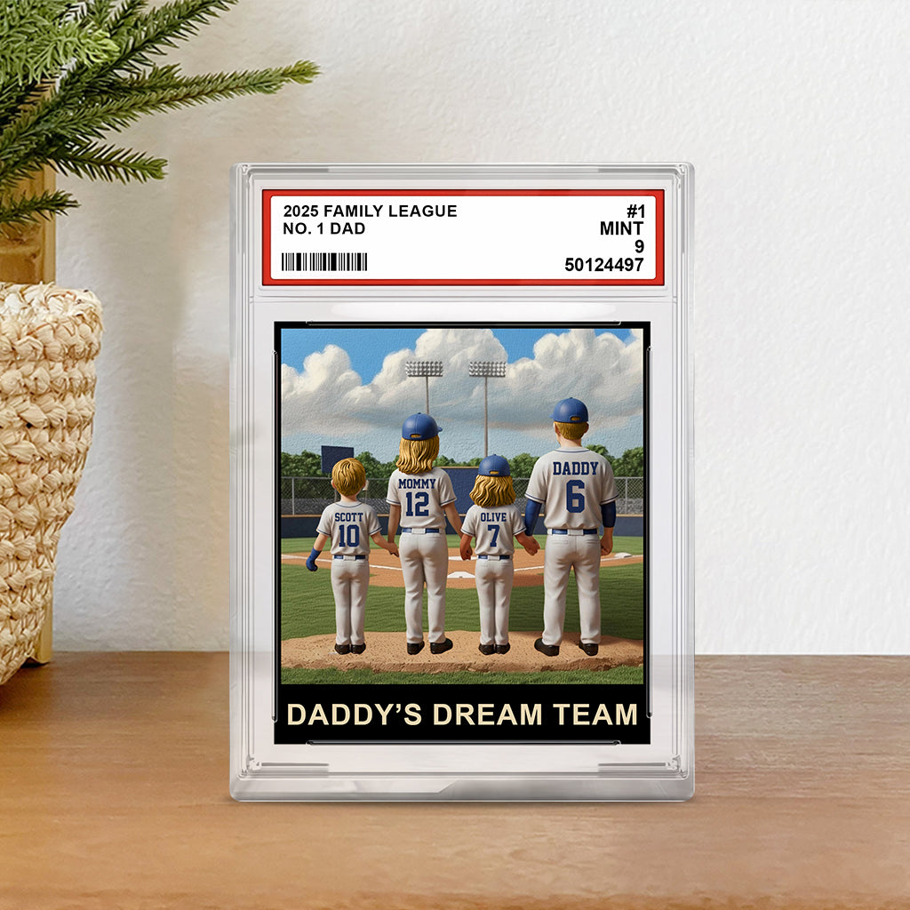The Family League Card - Personalized Father Custom Shaped Acrylic Plaque