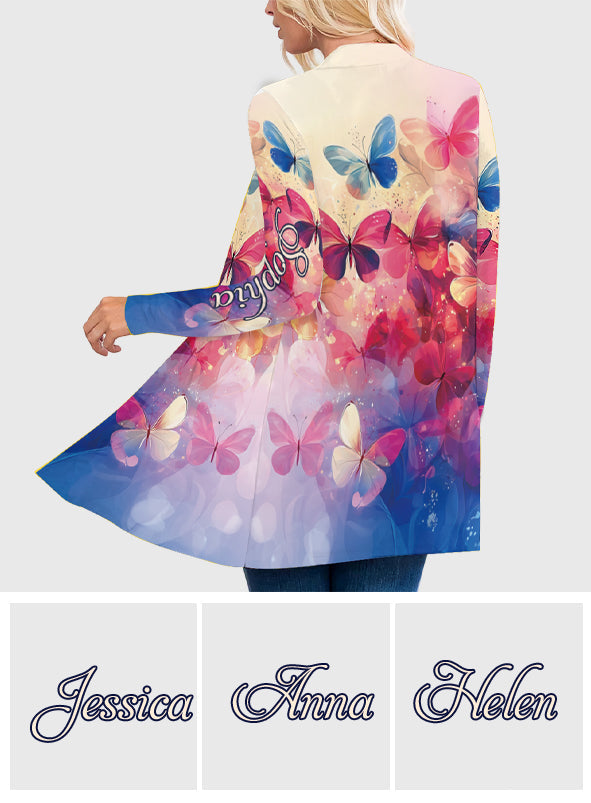 Papillons colorés - Gilet papillon personnalisé