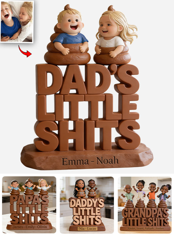 Lustiges Vatertagsgeschenk Dads kleine Schätze - Personalisierte Vater Acrylplakette