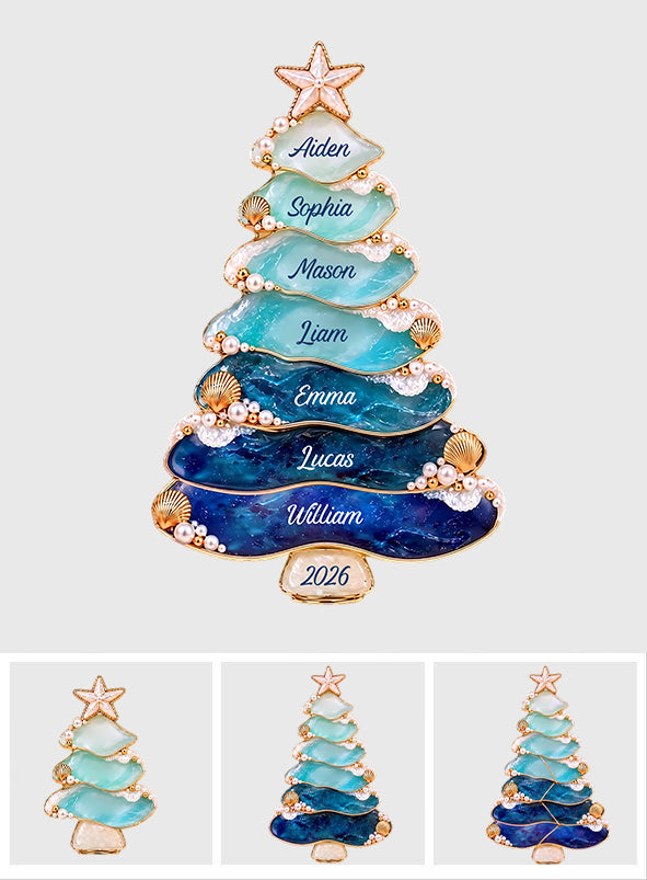 Merry Christmas - Personalized Family Cut Metal Sign