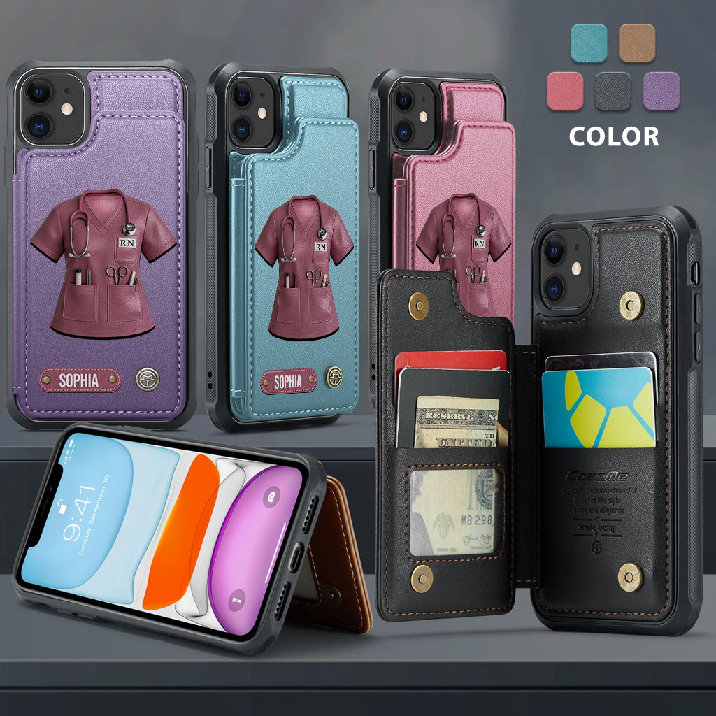 Proud Nurse - Personalized Nurse Wallet Phone Case
