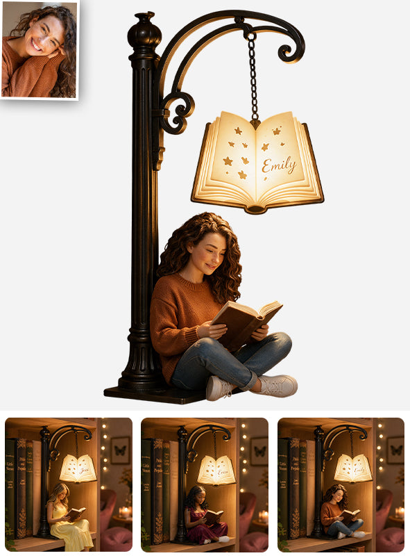 Reading Time - Personalized Book Bookshelf Lamp