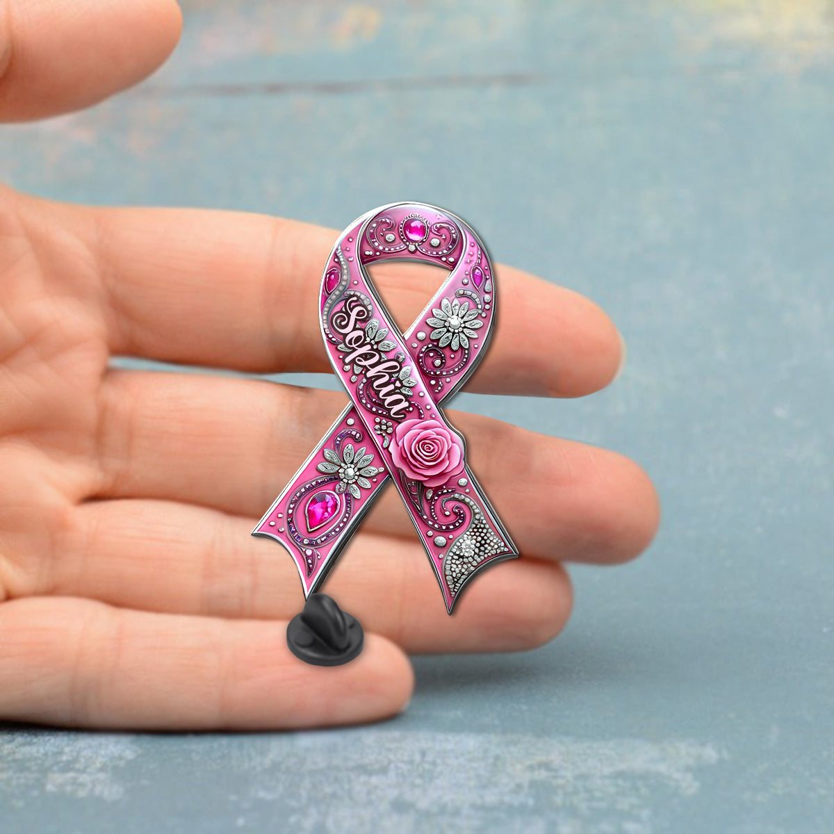 Breast Cancer Awareness - Personalized Breast Cancer Awareness Pin