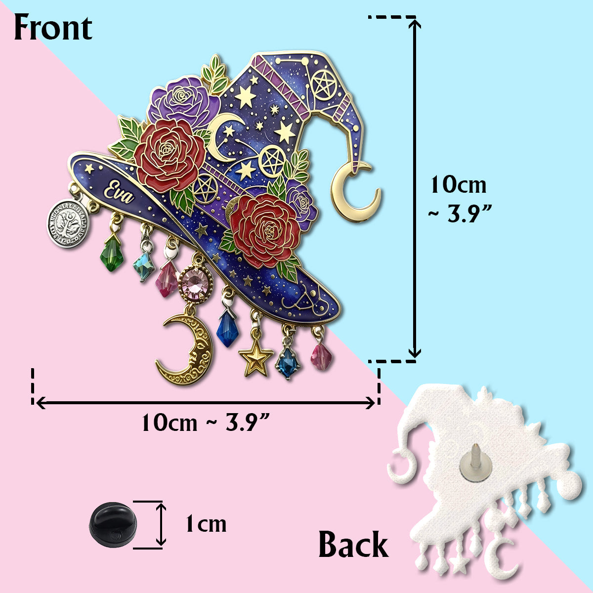 Witch Hat - Personalized Witch Pin