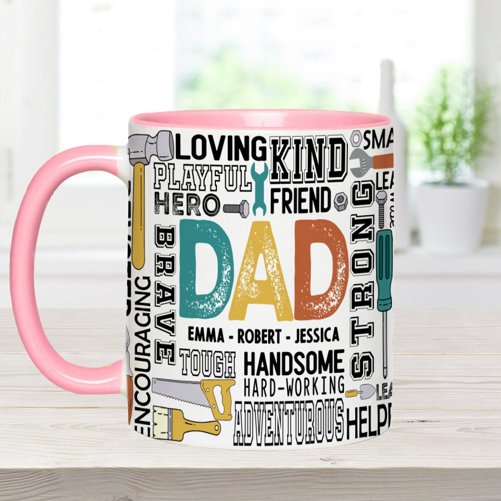 Best Dad Ever - Personalized Father Accent Mug