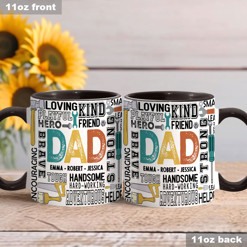 Best Dad Ever - Personalized Father Accent Mug