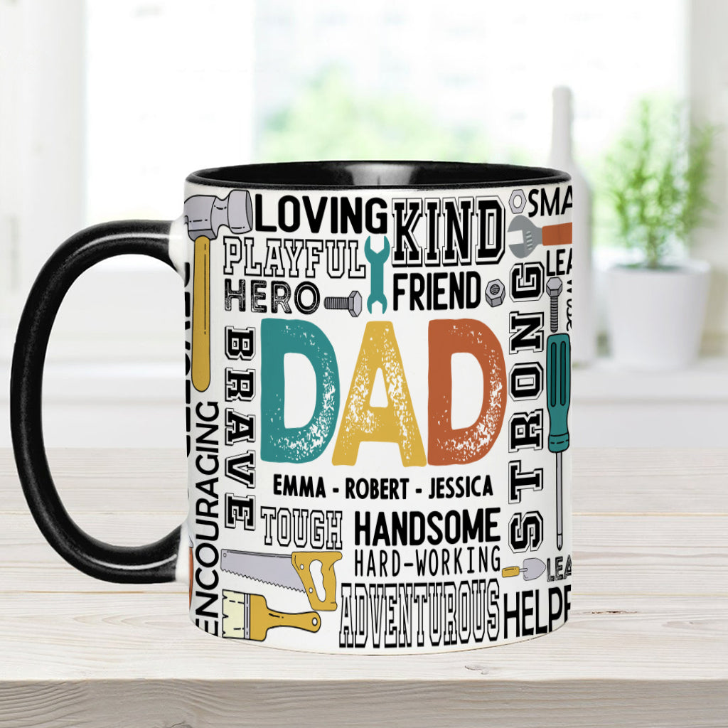 Best Dad Ever - Personalized Father Accent Mug