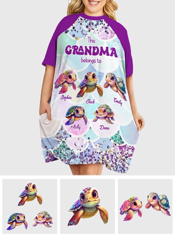 Cette grand-mère appartient à - Robe-t-shirt de nuit personnalisée pour grand-mère