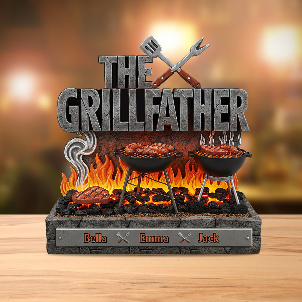 The Grillfather - Personalized Father Custom Shaped Acrylic Plaque