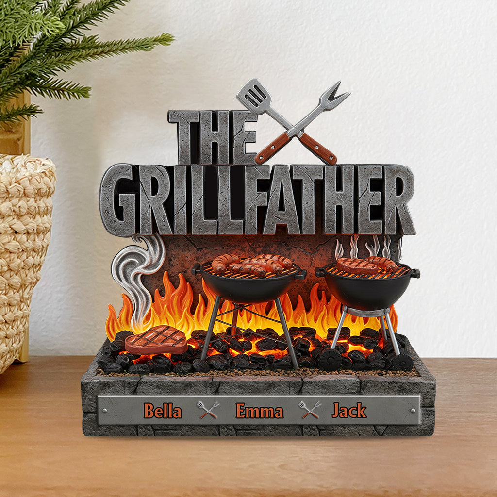 The Grillfather - Personalized Father Custom Shaped Acrylic Plaque