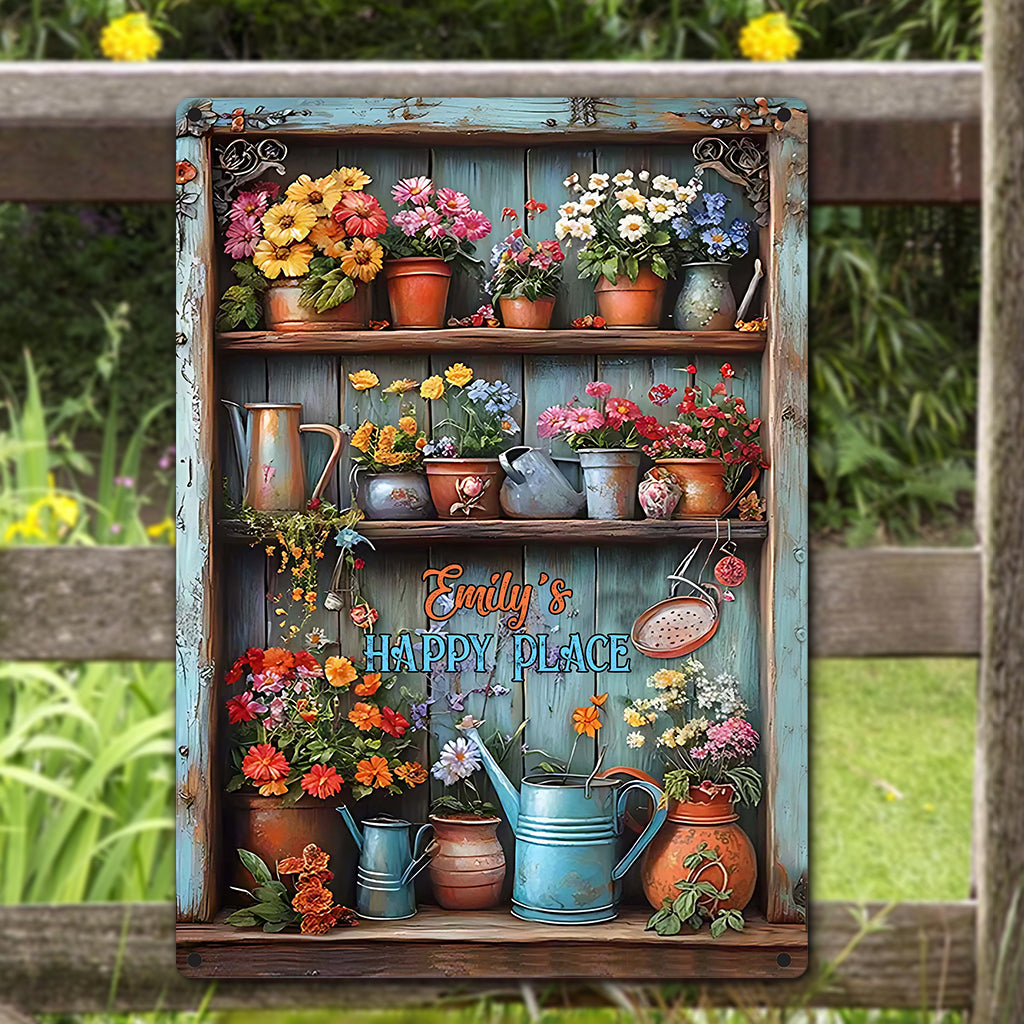 Gardening Is My Therapy - Personalized Gardening Rectangle Metal Sign