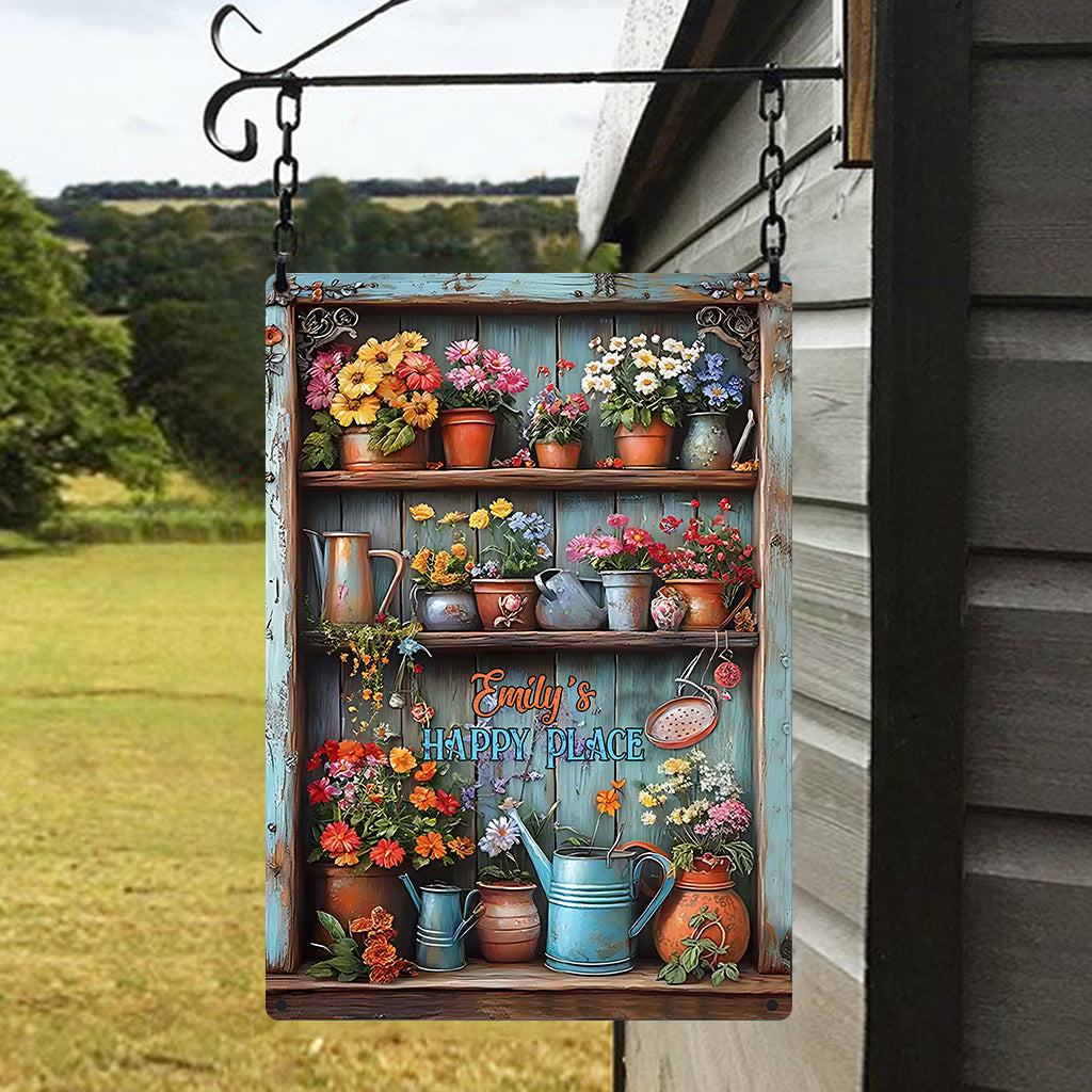 Gardening Is My Therapy - Personalized Gardening Rectangle Metal Sign