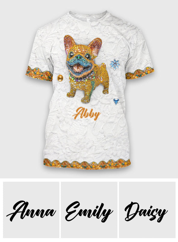 T-shirt personnalisé avec un adorable chien - T-shirt à motif chien mignon